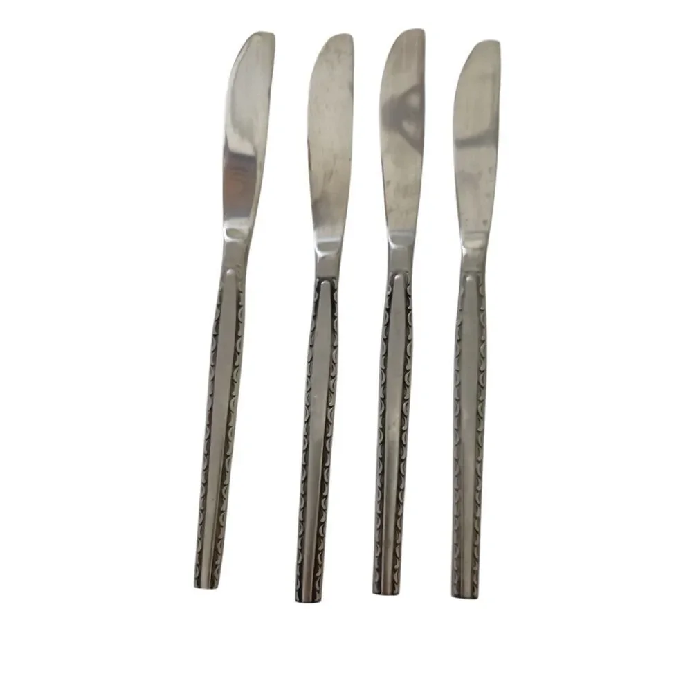 4 Rogers‎ Regina Ensenada Knife Set Knives Flatware Stainless Steel Korea MCM
